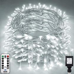 KNONEW LED String Light 1000 LED 394ft Long Christmas Lights with 8 Modes & Timer, Indoor Outdoor Plug in Fairy Lights for Home Christmas Wedding Party Room Yard Tree Holiday Decorations (Cool White)