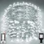 KNONEW LED String Light 1000 LED 394ft Long Christmas Lights with 8 Modes & Timer, Indoor Outdoor Plug in Fairy Lights for Home Christmas Wedding Party Room Yard Tree Holiday Decorations (Cool White)