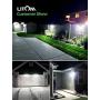 LITOM 120 LED Solar Lights Outdoor, upgraded Solar Panel with 3 Optional Modes and 270°Wide Angle, IP67 Waterproof, Portable Solar Powered Security Light 4 Pack