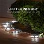Home Zone Security Solar Deck Lights - Outdoor Solar Dock and Driveway Path Lights, Weatherproof with No Wiring Required, Black (4-Pack)