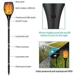 YoungPower Landscape Solar Torch Lights, Waterproof Flickering Flames Torches Lights Outdoor Solar Flame Lights Decoration Lighting Dusk to Dawn Auto On/Off Security Light for Deck Yard Driveway, 2P