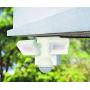 LB1870QWH 700 Lumen Battery Operated LED Ultra Bright LED Motion Security, Motion Sensor, Motion Activated Flood Light, Wall or Eave Mount (White)