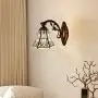 BAYCHEER Tiffany Style Glass Shade Vintage Wall Sconce Lamp Fixture One Light for Kitchen Island Dining Room or Living Room