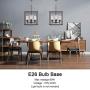VINLUZ Classic 4 Light Farmhouse Pendant Lighting Oil Rubbed Bronze Finish with Clear Glass Shade Cage Hanging Lamp Fixture for Hall Kitchen Island Foyer Entryway Dining Room