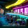 Govee 32.8ft Wi-Fi RGB LED Strip Light, App Control Color Changing Lights, Waterproof Music Sync Light Strip Kit for Room, Kitchen, Party, Works with Alexa & Google Assistant (5G Wi-Fi Not Supported)
