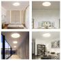 15.4 Inch Modern LED Flush Mount Ceiling Light Round 30W 2580lm Dimmable for Bedroom Dining Room Kitchen,Warm White 3000K