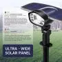 GUMGLEX Solar Landscape Lights Outdoor - 10 LED Spot Wall Lights 2-in-1 IP67 Waterproof - Intelligent ON/Off Sensors - Transparent Top Cover - 6500K - Cold White - 4 Pack GUMGLEX Solar Landscape Lights Outdoor - 10 LED Spot Wall Lights 2-in-1 IP67 Waterproof - Intelligent ON/Off Sensors - Transparent Top Cover - 6500K - Cold White - 4 Pack
