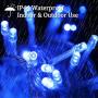 JMEXSUSS Christmas Lights Blue String Lights 66ft 200 LED Indoor Outdoor Christmas String Lights , 8 Modes Waterproof Christmas Tree Lights for Xmas Tree Wedding Party Bedroom Room Wall Decoration