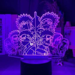 3D Night Light Led Japanese Anime Naruto Team 7 Obito Uchiha Kakashi Hatake Rin Nohara Sasuke Sakura Haruno Table 3D Lamp Bedroom