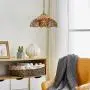 BAYCHEER Vintage Lovely Hanging Lamp 2 Lights Tiffany Pendant Lamp with Vibrant Stained Glass Shade for Dining Room, Kitchen Island, Bedroom BAYCHEER Vintage Lovely Hanging Lamp 2 Lights Tiffany Pendant Lamp with Vibrant Stained Glass Shade for Dining Room, Kitchen Island, Bedroom