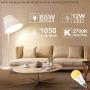 LED Light Bulb 85W Equivalent, Color Changing Light Bulbs with Remote Control RGB 6 Modes, Timing, Sync, Dimmable E26 Screw Base (2 Pack)