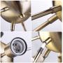 Vintage Semi Flush Mount Ceiling Light with 8 UL Sockets, Elibbren E26 Base Modern Antique Bronze Sputnik Industrial Ceiling Lamp Fixture for Kitchen Dining Room Bedroom Study Living Room