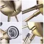 Vintage Semi Flush Mount Ceiling Light with 8 UL Sockets, Elibbren E26 Base Modern Antique Bronze Sputnik Industrial Ceiling Lamp Fixture for Kitchen Dining Room Bedroom Study Living Room
