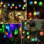 Solar String Lights Outdoor , 50LED Globe Fairy Waterproof Lights , 8 Mode 7M/24Ft Indoor/Outdoor Solar String Lights for Garden, Patio Yard, Home ,Christmas ,Parties ,Wedding (Multi-Colored)