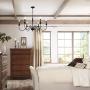 Ganeed 6-Light Farmhouse Chandeliers Black Classic Candle Ceiling Pendant Light Fixture Rustic Ceiling Chandelier for Foyer,Living Room,Kitchen Island,Dining Room