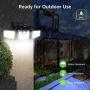 LE Solar Lights Outdoor, Motion Sensor Security Lights, 3 Adjustable Head 70 LED 270° Wide Angle, Waterproof Wireless Wall Lights for Porch Yard Garage Pathway and More