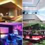 LED Strip Lights,16.4ft/5M LED Color Changing Strip Lights with 24-Key Infrared Remote Control, RGB SMD 5050 Dimmable Flexible LED Tape Lights for Home, Bedroom, Kitchen DIY Decoration