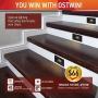 OSTWIN 120V LED Step Light, 3W 100lm, Dimmable Indoor Outdoor Stair Light, 4000K (Bright Light) Horizontal Stairway Lighting Fixture, Steel Body, Black Finish ETL Listed, Pack of 4