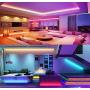 LED Strip Lights, Calo 32.8ft Strip Waterproof RGB Colored Rope Light Music Sync 5050 LED Tape Lights, Flexible Color Changing, App Control with Remote, 7 Scenes Mode for Bedroom, Room, Kitchen, Party