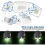 Solar Lights Outdoor, AmeriTop Super Bright LED Solar Motion Sensor Lights with Wide Angle Illumination; 1600LM 6000K, 3 Adjustable Heads, IP65 Waterproof Outdoor Security Lighting (White)