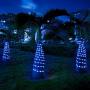 Hopolon Outdoor Rope String Lights, 4.5V Safety UL Plug Powered Waterproof Tube Light with 100 LED, 33 feet 8 Modes Copper Fairy Lights for Garden Fence Patio Yard Wedding Christmas Hall (Blue)