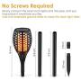 TomCare Solar Lights Upgraded, Waterproof Flickering Flames Torches Lights Outdoor Solar Spotlights Landscape Decoration Lighting Dusk to Dawn Auto On/Off Security Torch Light for Patio Driveway (2)