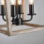 Saint Mossi Antique Bronze Oaky Painted Chandelier with 4 Lights,Metal Island Lighting,Farmhouse Industrial Country Pendant Light Fxiture for Living Room,W12''xH60'' with Adjustable Rods