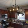 MOTINI 3-Light Kitchen Island Lantern Pendant Linear Chandelier Black Rod Hanging Light 32''x 12''x 19''