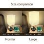 COZOO USB Bedside Table & Desk Lamp with 3 USB Charging Ports and 2 Outlets Power Strip,Black Charger Base with White Fabric Shade, LED Light for Bedroom/Nightstand/Living Room (White-Large)