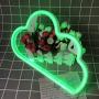 Neon Sign Decorative Cloud LED Night Light Art Wall Decor for Women Room Birthday Party Decor Powered by Battery/USB (Green)