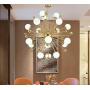 Sputnik Chandelier Lighting, Gold Mid Century Ceiling Lamp Modern Pendant Light Fixture Lighting Ceiling Light Fixture Lighting for Living Room Cafe Bar Dining Room (18 Light)