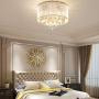 NIUYAO Modern Crystal Raindrop Silver Chandelier Lighting Flush Mount LED Ceiling Light Fixture Pendant Lamp for Dining Room Bathroom Bedroom Living-Room W16'' H12'' 295199