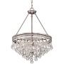 Regina Brushed Nickel Pendant Chandelier 19'' Wide Clear Crystal Baubles 3-Light Fixture for Dining Room House Foyer Kitchen Island Entryway Bedroom Living Room - Vienna Full Spectrum