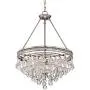 Regina Brushed Nickel Pendant Chandelier 19'' Wide Clear Crystal Baubles 3-Light Fixture for Dining Room House Foyer Kitchen Island Entryway Bedroom Living Room - Vienna Full Spectrum