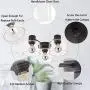 TeHenoo 3-Light Semi-Flush Mount Ceiling Light, Clear Glass Ceiling Light Fixture with Matte Black Finish for Kitchen,Dining Room,Living Room, Bedroom, Cafe, Bar,Entryway