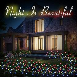 Solar Lights Outdoor - New Upgraded Solar Garden Lights, 2 Pack Waterproof Colored Fairy Landscape Tree Solar Lights for Pathway Patio Yard Deck Walkway Christmas Decoration(20 LED)