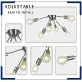 VINLUZ 6-Light Sputnik Chandelier Brushed Nickel Ceiling Light Fixture Modern Chandelier Lighting for Dining Room Living Room Kitchen