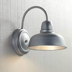 Rustic Farmhouse Outdoor Wall Light Fixture Urban Barn Galvanized 11 1/4'' Sconce for House Deck Porch Patio - John Timberland