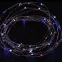 MIYA LIFE July 4th Independence Day LED String Lights 10 ft 60 LEDs Copper Wire with The Remote &Timer USA American Flag for Patriotic Decoration Memorial Day Presidents Day (USA Rice Lights)