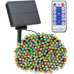 Garden Solar String Lights, 164 Ft 500 LED 8 Modes Solar Powered Fairy String Lights for Outdoor Indoor Fairy Lights Christmas Tree, Wedding, Patio, Garden Decoration, (Multicolor)