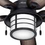 Hunter Key Biscayne Indoor / Outdoor Ceiling Fan with LED Light and Remote Control