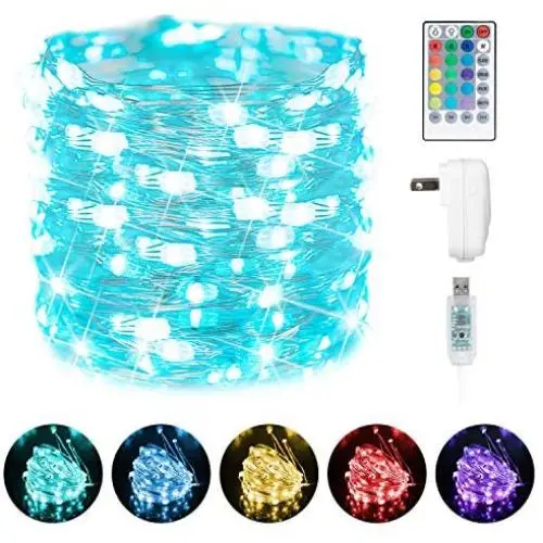 Color Changing Fairy String Lights: 66 Feet 200 Led Waterproof Twinkle Lights with Remote and Plug and 4 Light Modes for Craft Bedroom Ceiling Wedding Christmas 16 Colors