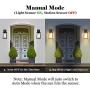 PARTPHONER Motion Sensor Outdoor Wall Lights, Dusk to Dawn Porch Lights, Exterior Wall Sconce Outside Wall Lantern for Garage, Entryway, Doorway