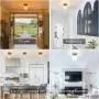 Semi Flush Mount Ceiling Light Fixture, Antique-Diamond Glass Globe Shade Gold Farmhouse Light Fixtures Ceiling for Kitchen Dining Room Bedroom Entryway Hallway Foyer Passway Laundry Room Schoolhouse