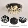 3-Light Ceiling Lighting Fixture，Modern Crystal Chandelier，Ceiling Lamp for Dining Room Kitchen Hallway Island Bedroom Foyer Laundry