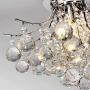 Chandelier Modern K9 Crystal Raindrop Chandelier Lighting Flush Mount LED Ceiling Light Fixture for Dining Room Bathroom Bedroom Livingroom Pendant Lamp 11''H 16''W