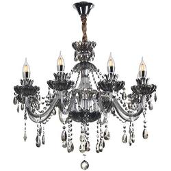 Crystal Chandelier,Chandelier for Living Room,Bedroom,Dinning Room Ceiling Chandelier Crystal Pendant Lighting Fixture (8 Lights) Package Include U Disk Installation Video