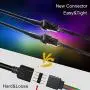 50FEET LED Music Strip Lights Dream Color, Hedynshine Color Changing 810pcs Superbright RGB Strip Lights,20 Key IR Remote Control, Rainbow Led Strip Lights