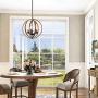 Log Barn Farmhouse Chandeliers for Dining Room, Faux Wood Hanging 3-Light Fixture for Kitchen Island, Foyer, 15.5 Inches