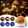 Star Projector, Baby Kids Bunny Nursery Toddler Cute Night Light Girls, Sleep Timer Music Bluetooth Battery Lullaby Lamp Bedroom Ceiling Birthday Planet Universe Dinosaur Toys - Remote